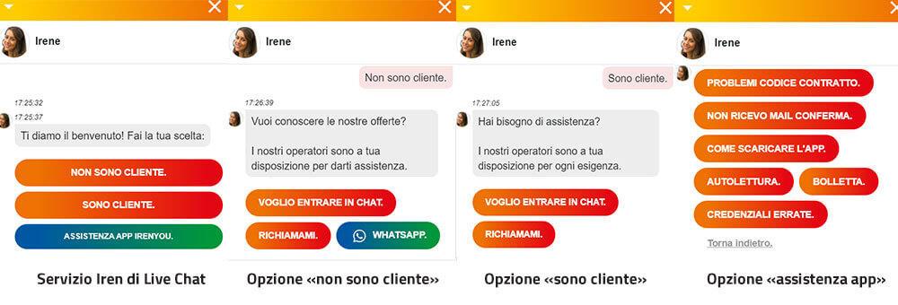 Live Chat di Iren: servizio online per i clienti e non clienti (fonte: irenlucegas.it)