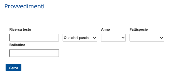 Pagina del sito Agcm dedicata ai provvedimenti. (agcm.it 07-01-22) Pagina del sito Agcm dedicata ai provvedimenti. (agcm.it 07-01-22)