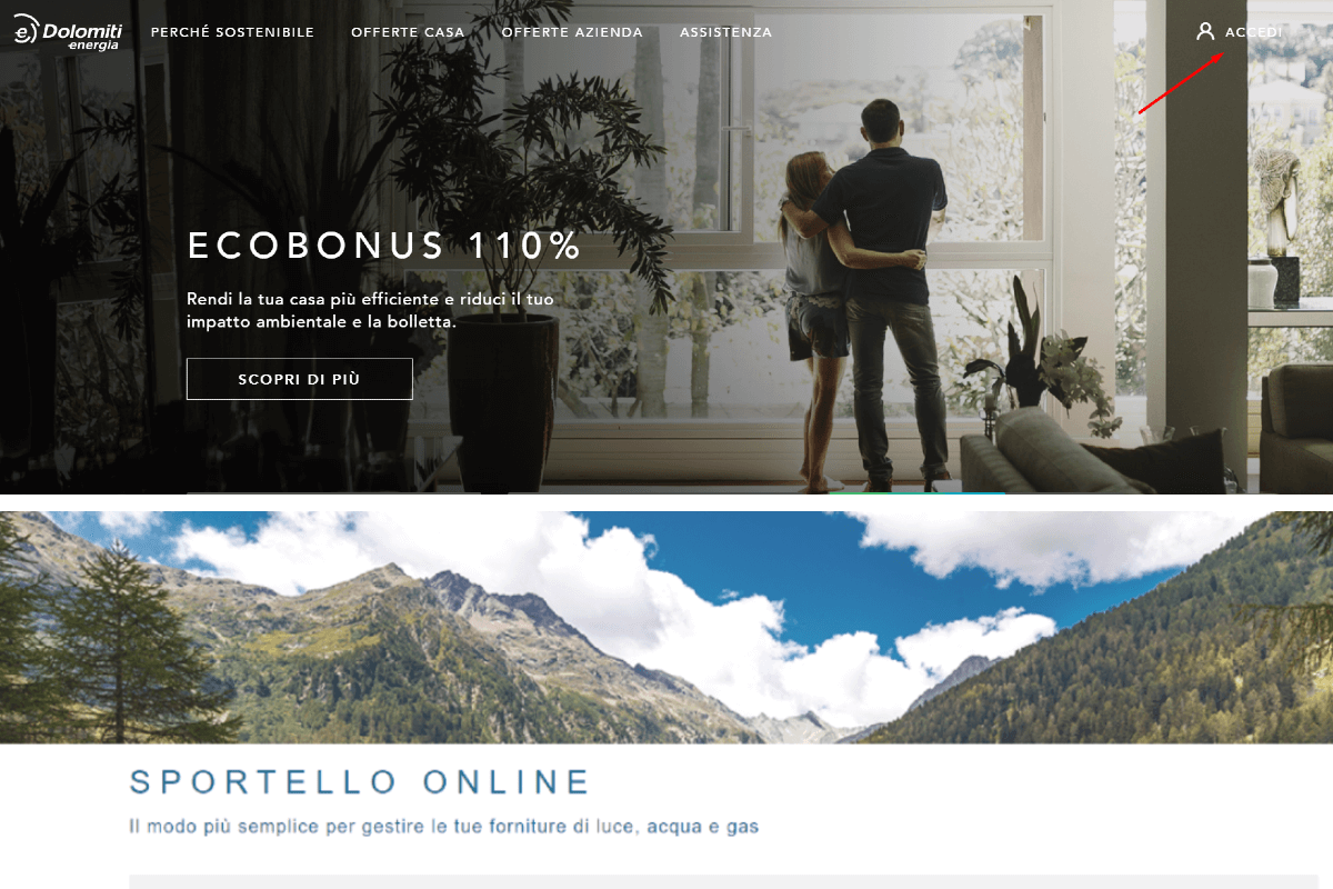 Dolomiti Energia Sportello Online, come fare la registrazione / login al portale? (fonte: dolomitienergia.it 02/07/2021) Dolomiti Energia Sportello Online, come fare la registrazione / login al portale? (fonte: dolomitienergia.it 02/07/2021)
