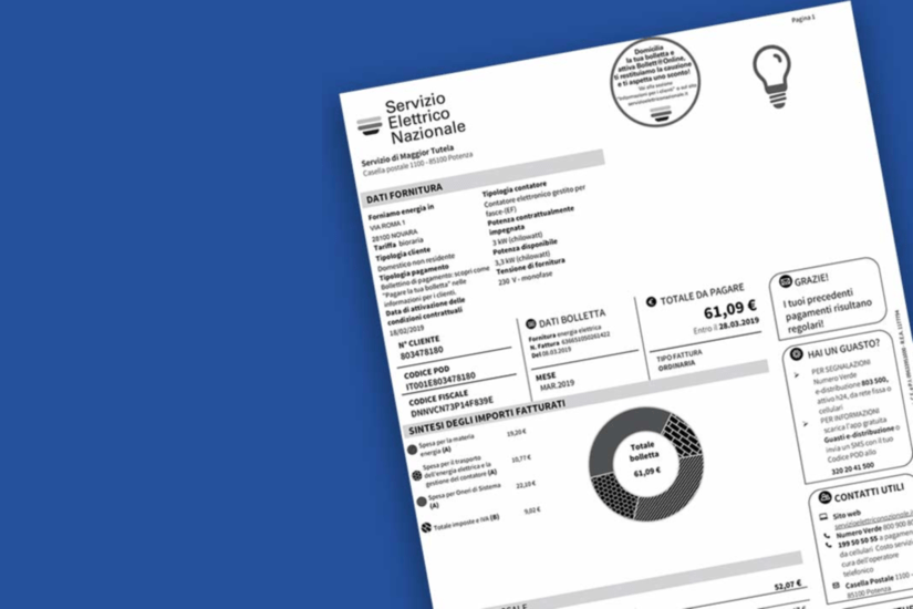 Ecco la guida su come Leggere la Bolletta Luce del Servizio Elettrico Nazionale (SEN). Info Contatti Servizio Clienti, Modalità di pagamento e servizio Bollett@Online.