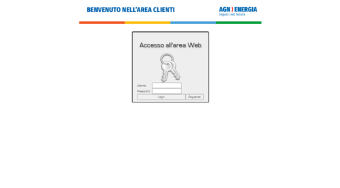 Login Area Clienti AGN Energia Schermata accesso Area Clienti AGN Energia